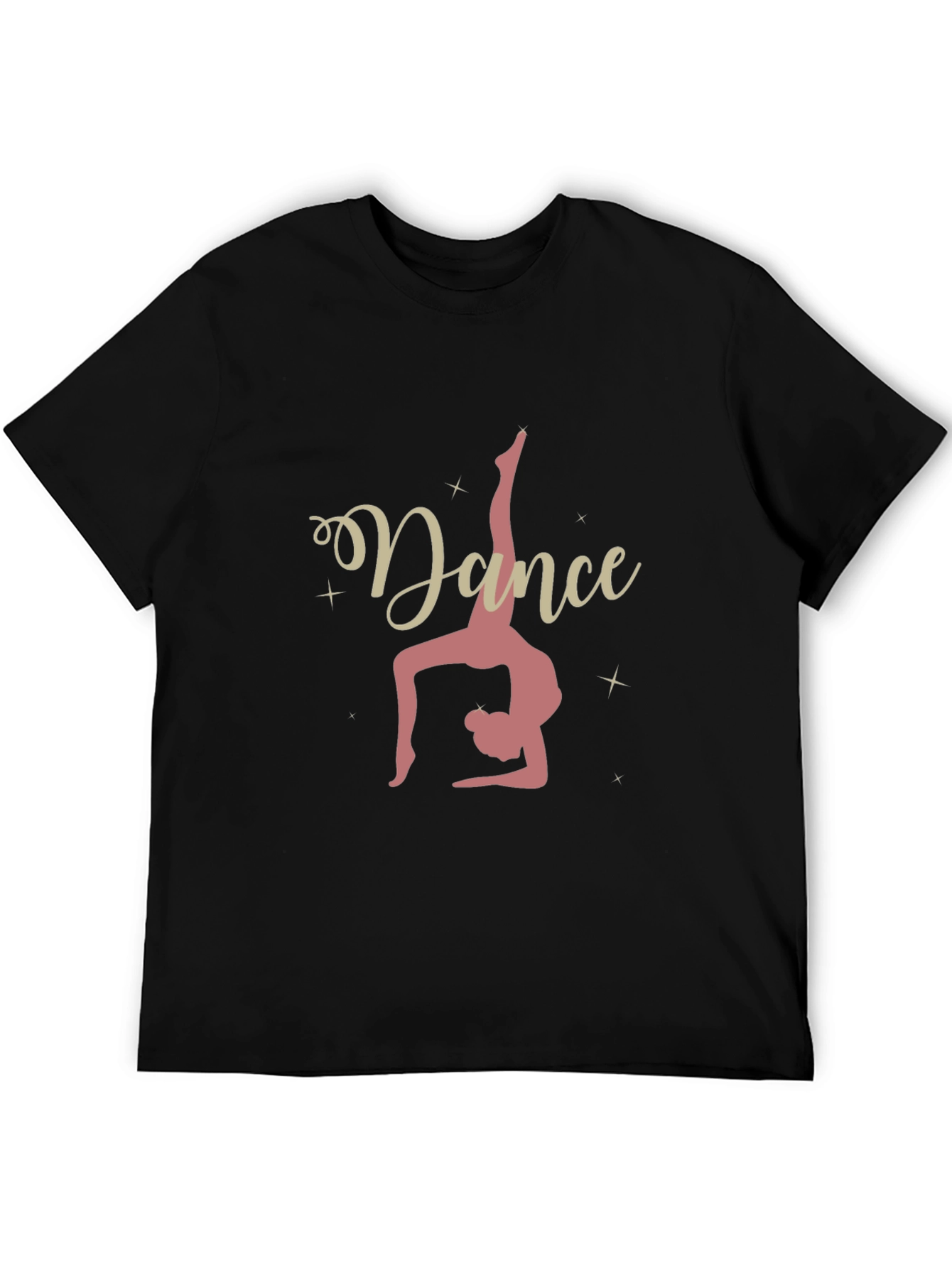 Dance Graphic Tee - Black Cotton Casual Shirt
