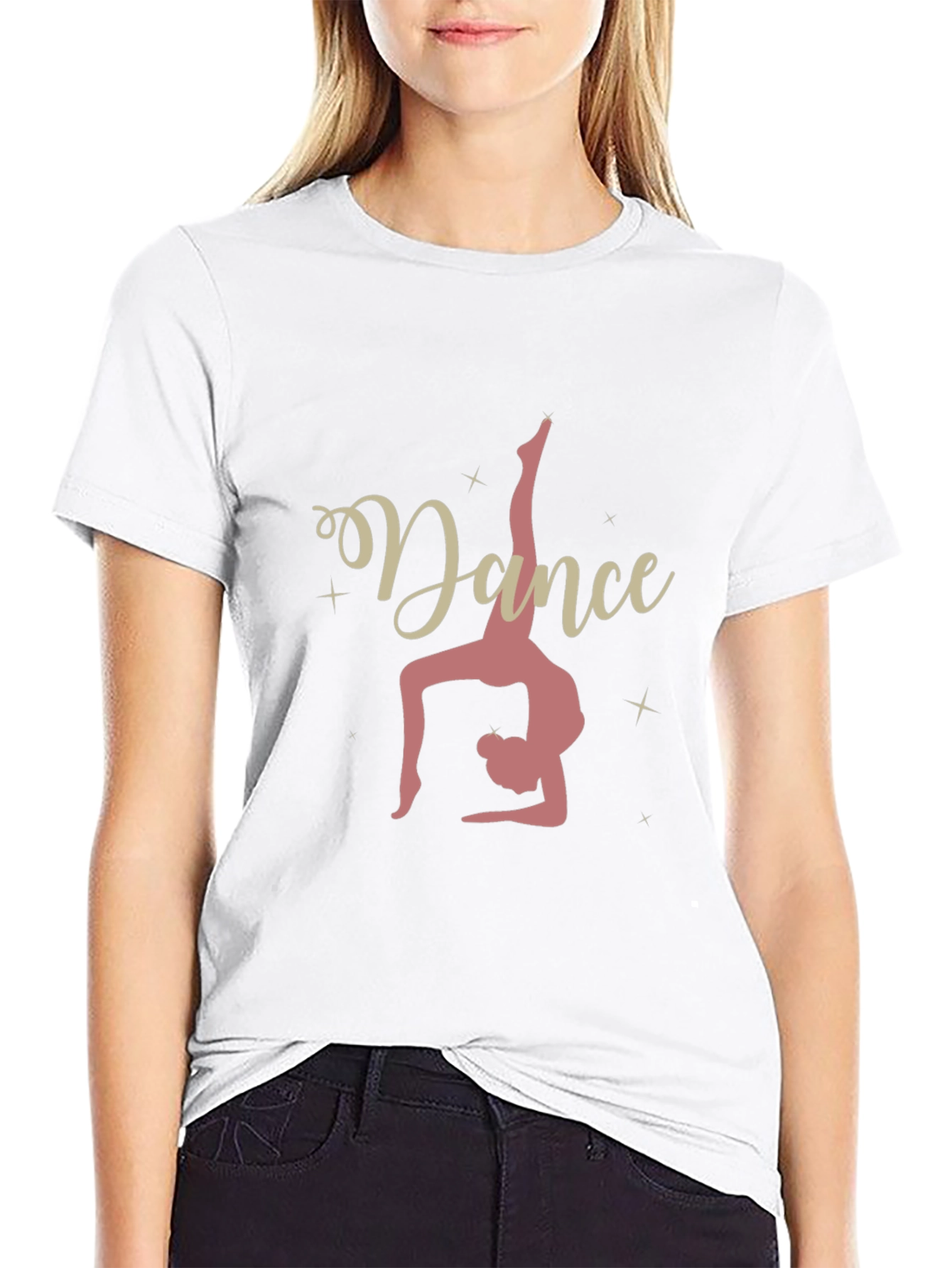 Dance Graphic Tee - Black Cotton Casual Shirt