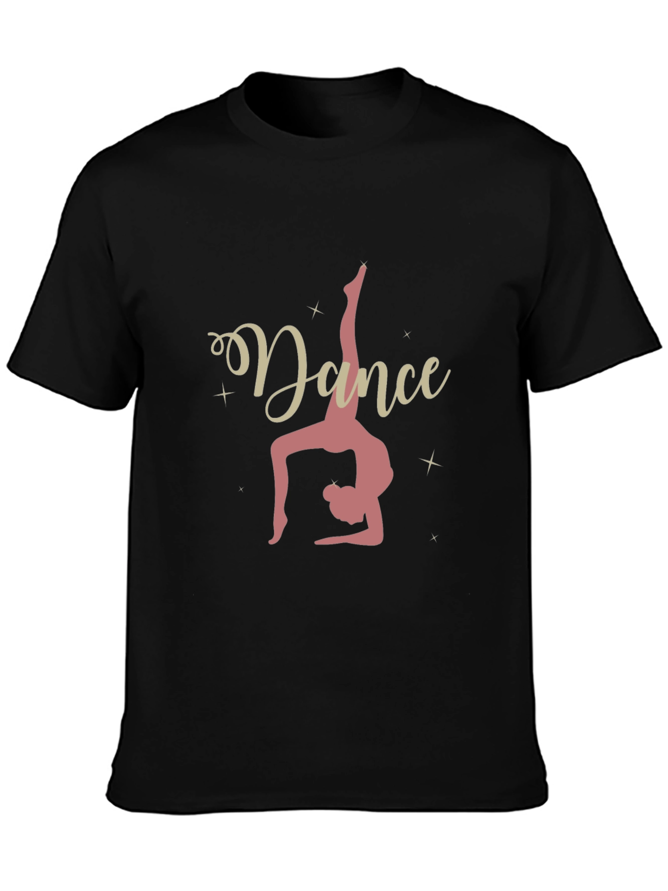 Dance Graphic Tee - Black Cotton Casual Shirt
