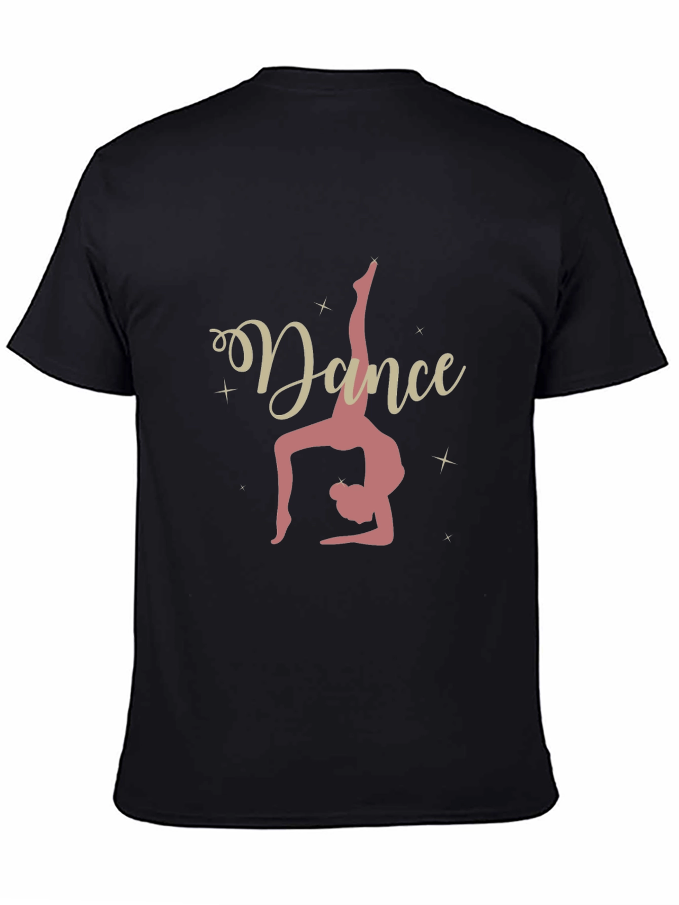 Dance Graphic Tee - Black Cotton Casual Shirt