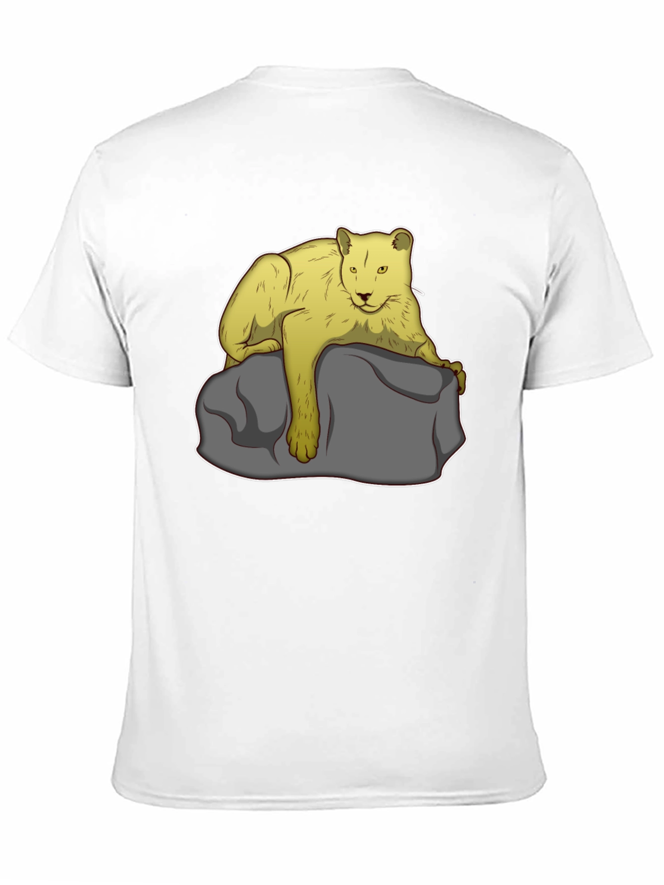 Lion on Rock Graphic Tee - Unisex Black T-Shirt