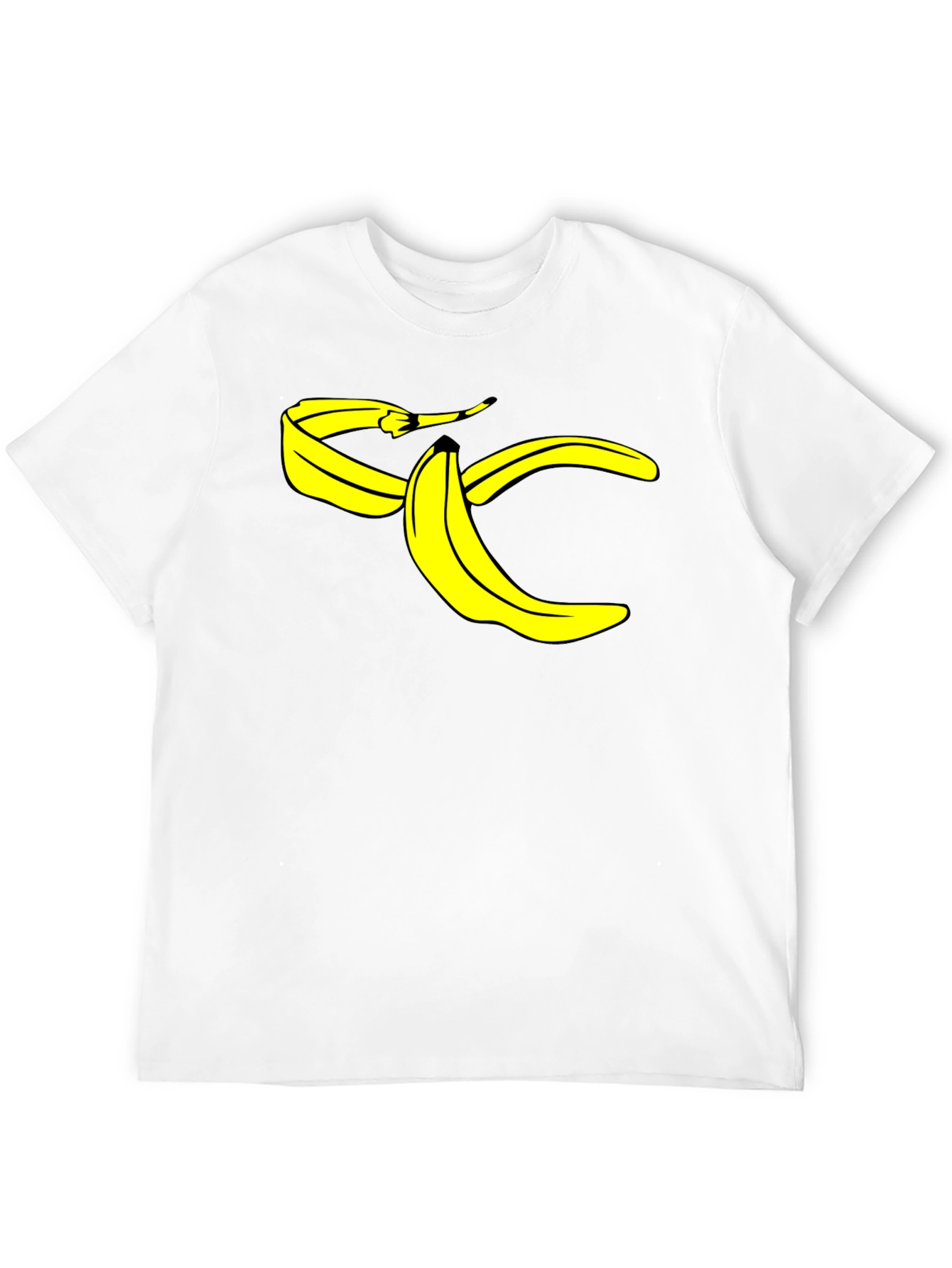 Banana Peel Graphic Tee - Black Cotton T-Shirt