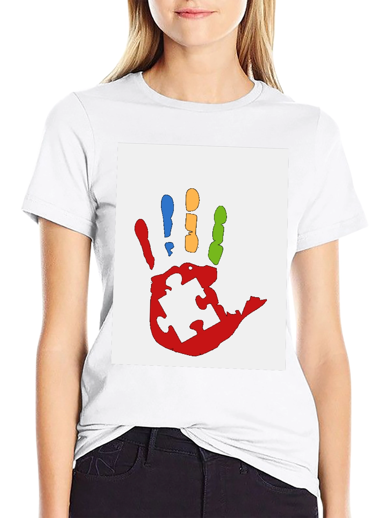 Autism Awareness Handprint Graphic Tee