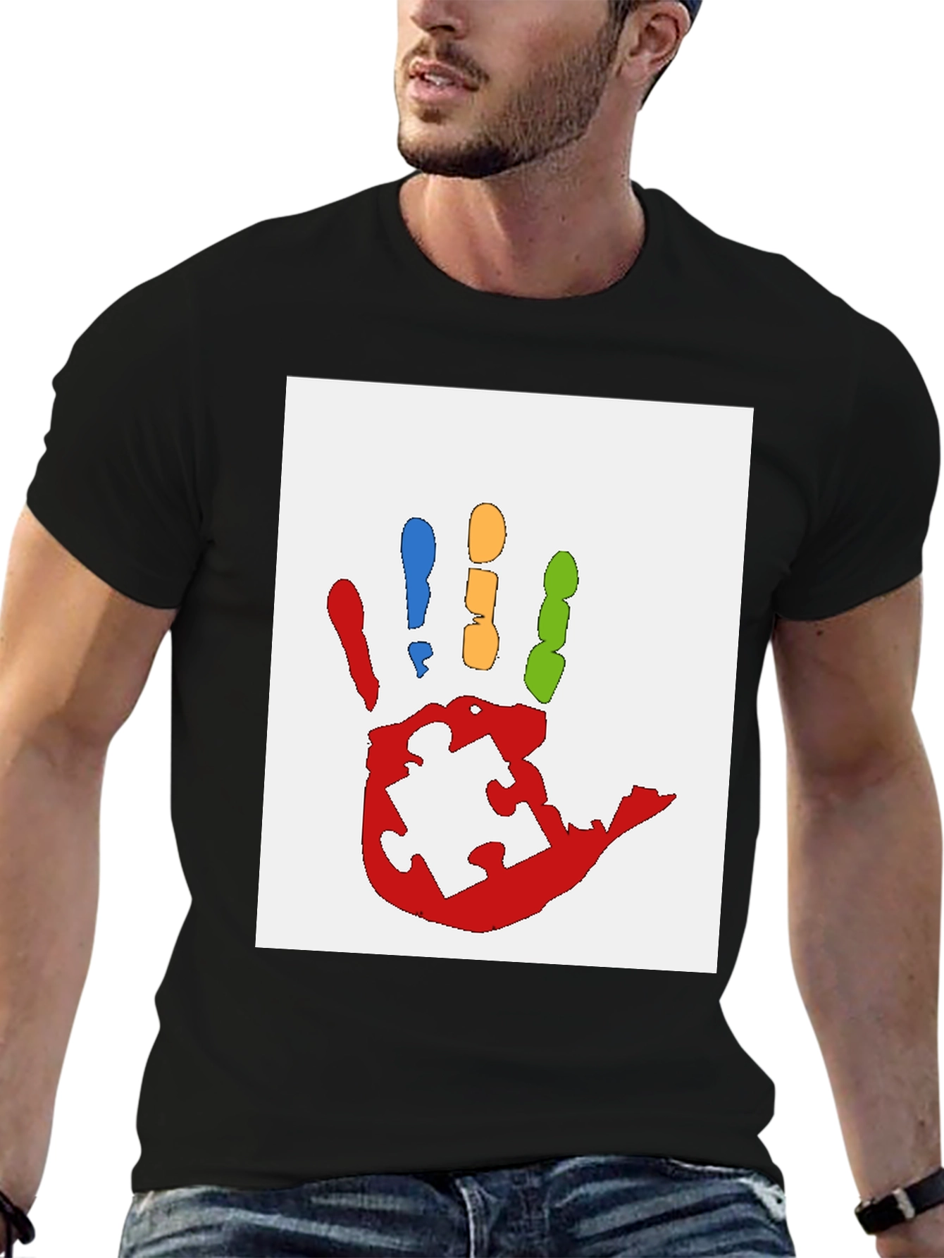 Autism Awareness Handprint Graphic Tee