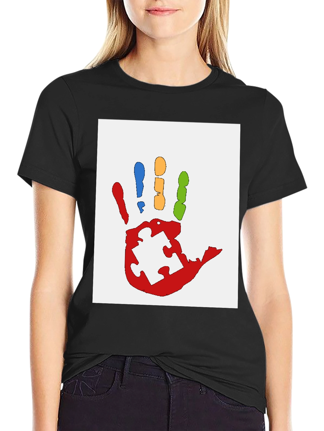 Autism Awareness Handprint Graphic Tee