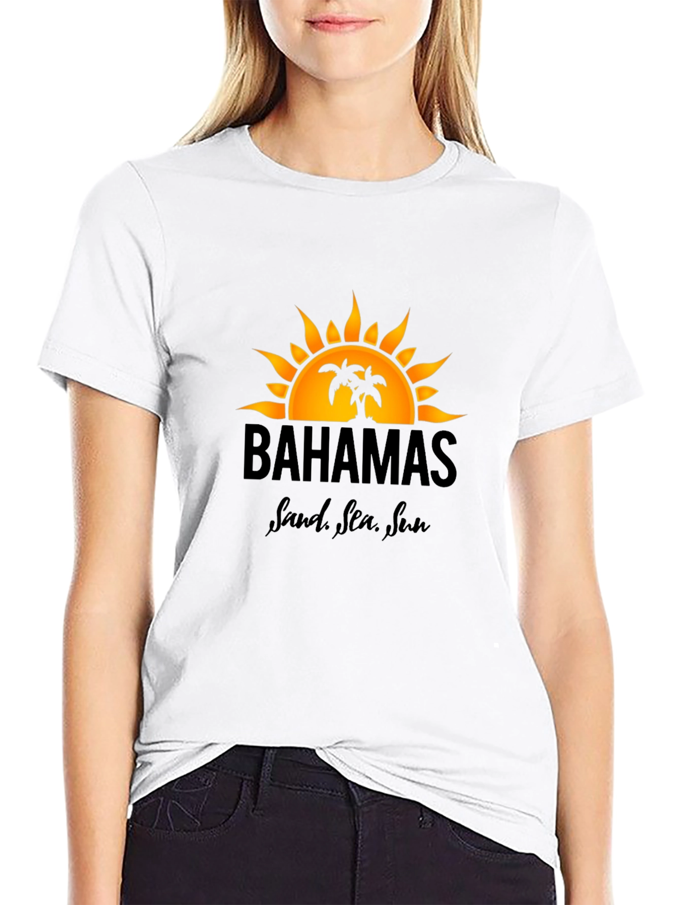 Bahamas Sand Sea Sun Graphic T-Shirt