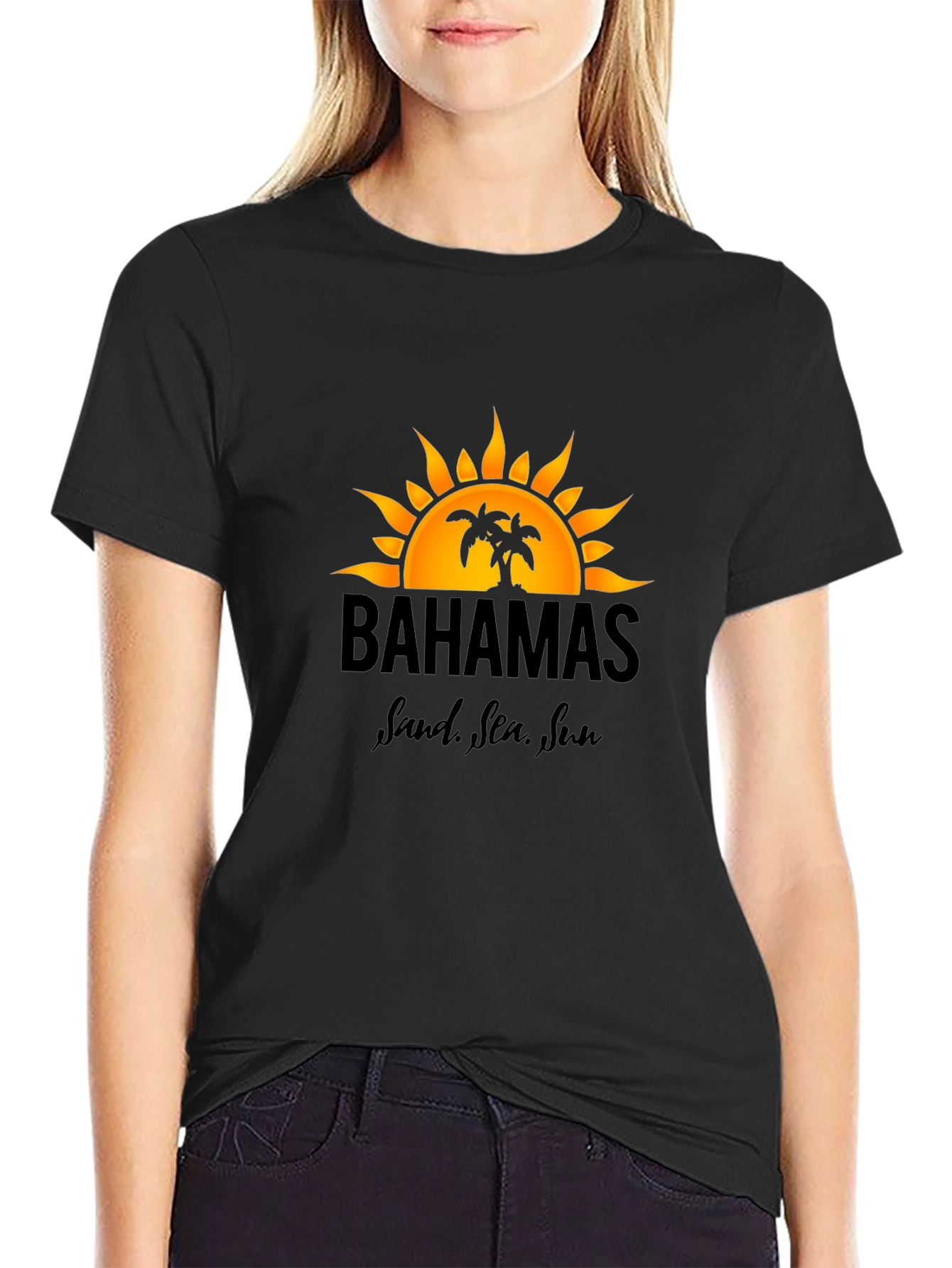 Bahamas Sand Sea Sun Graphic T-Shirt