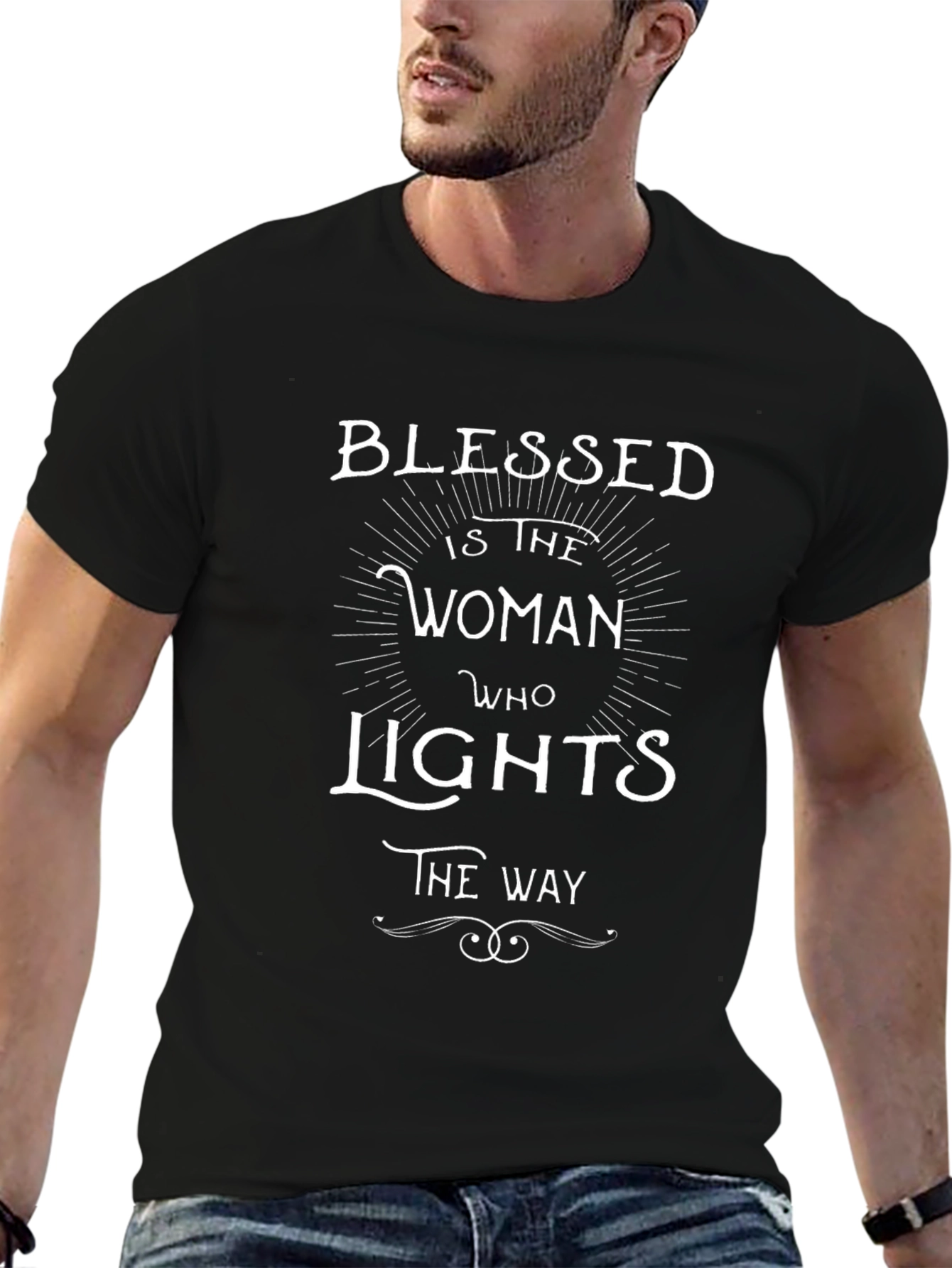 Blessed Woman Graphic Tee - Black
