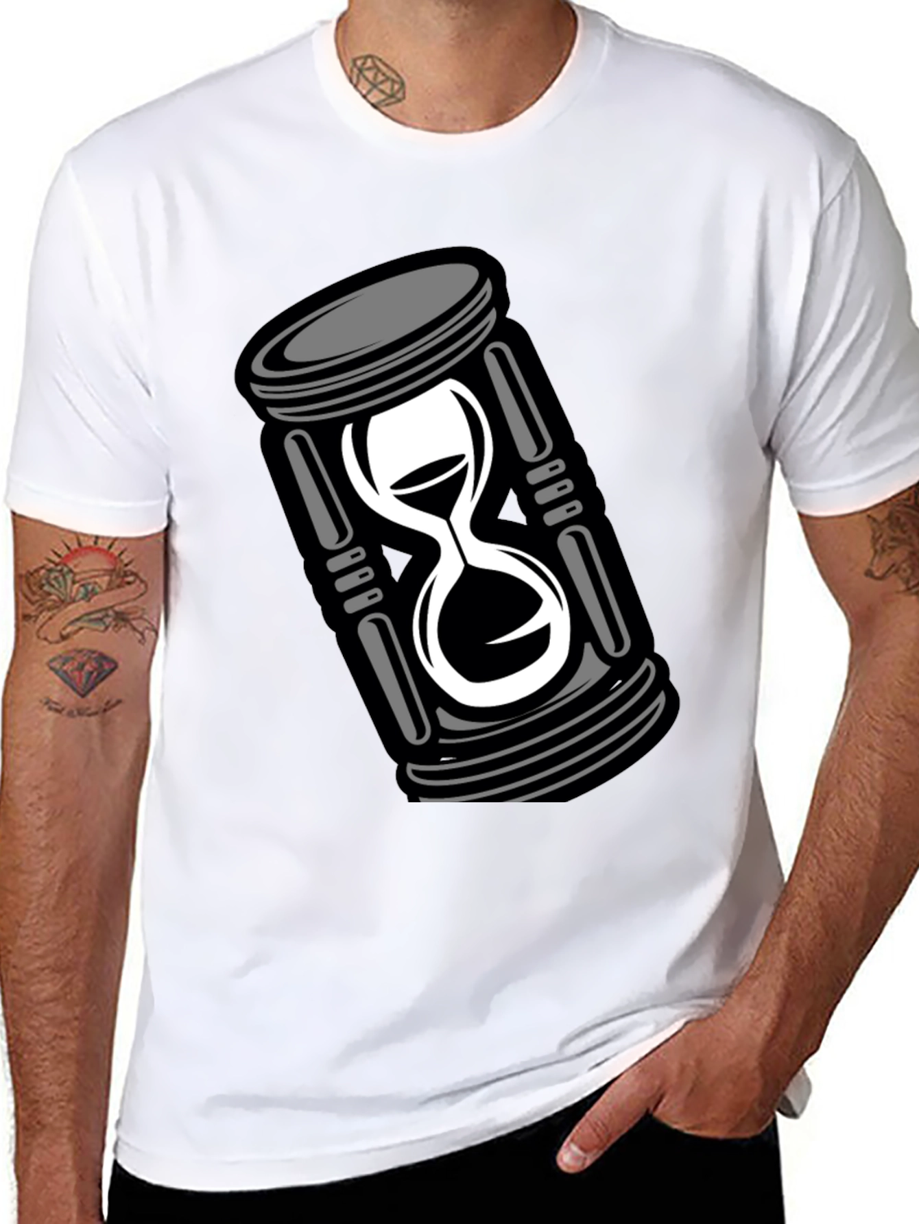 Hourglass Graphic Tee - Mens Black T-Shirt