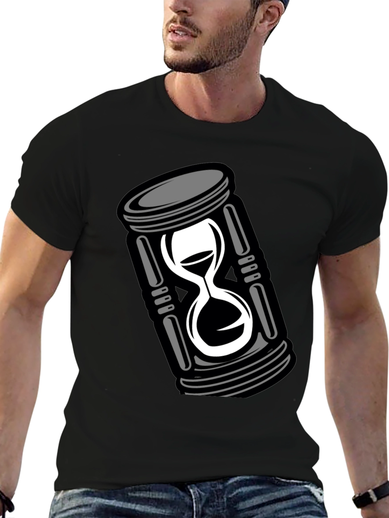Hourglass Graphic Tee - Mens Black T-Shirt