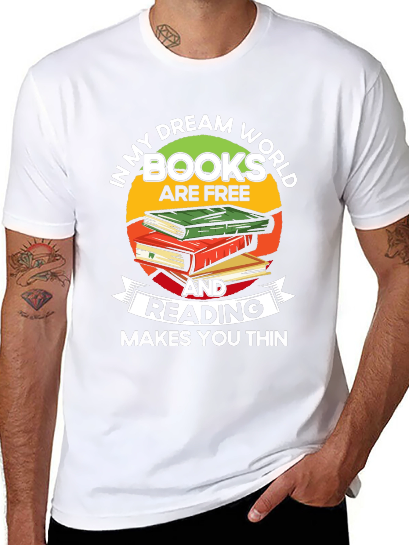 Book Lover T-Shirt: Reading Makes You Thin