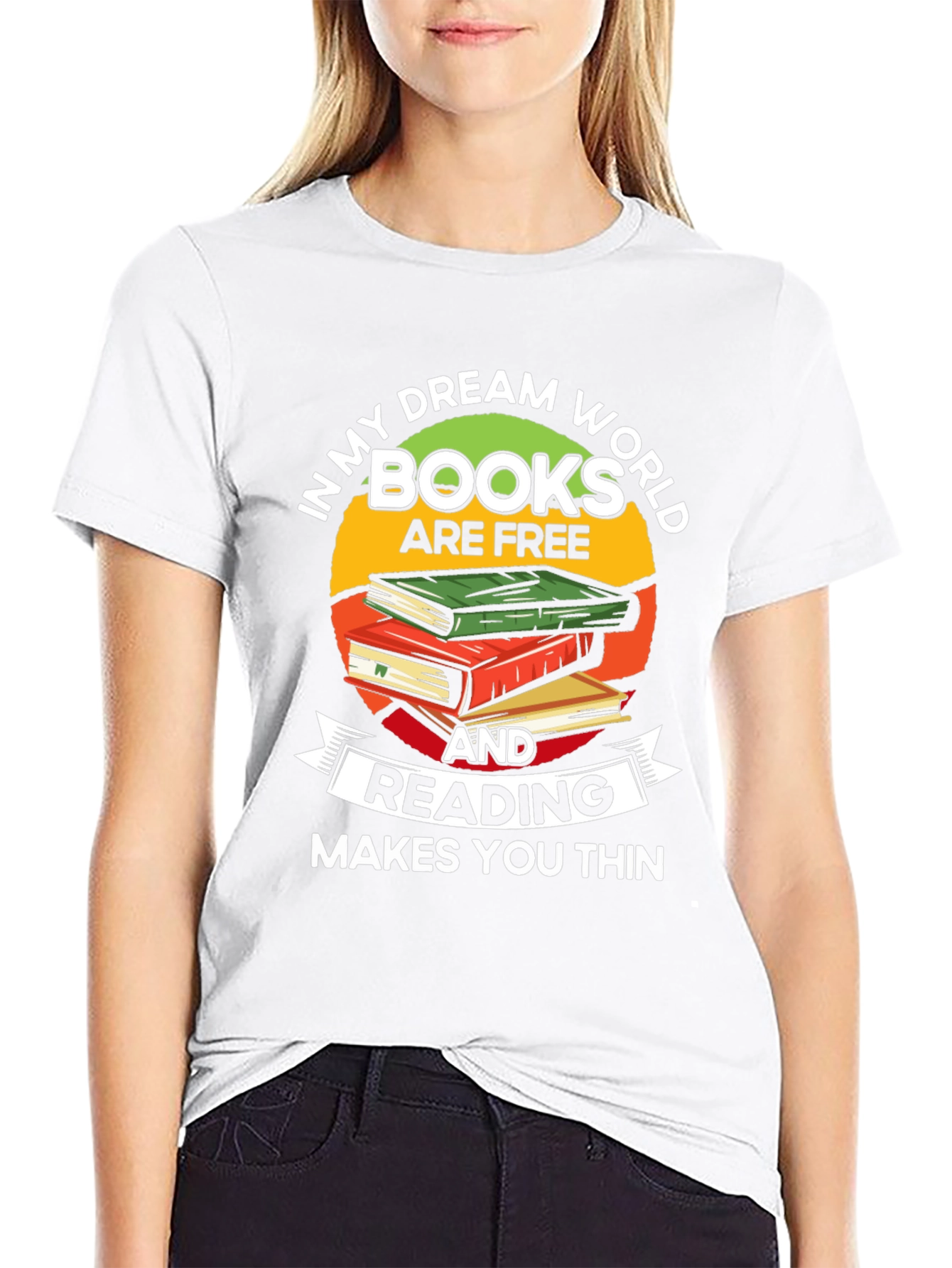 Book Lover T-Shirt: Reading Makes You Thin