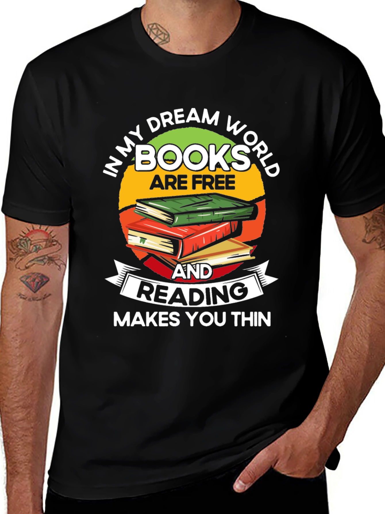 Book Lover T-Shirt: Reading Makes You Thin