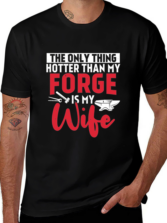 Hot Forge Wife Graphic Tee - Black Cotton Blend