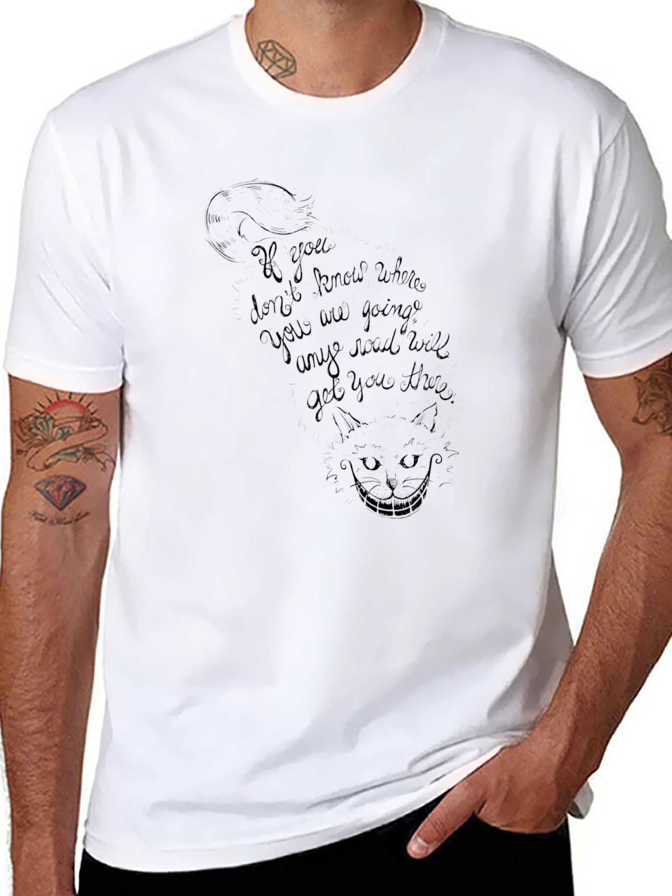 Cheshire Cat T-Shirt - If you dont know where...