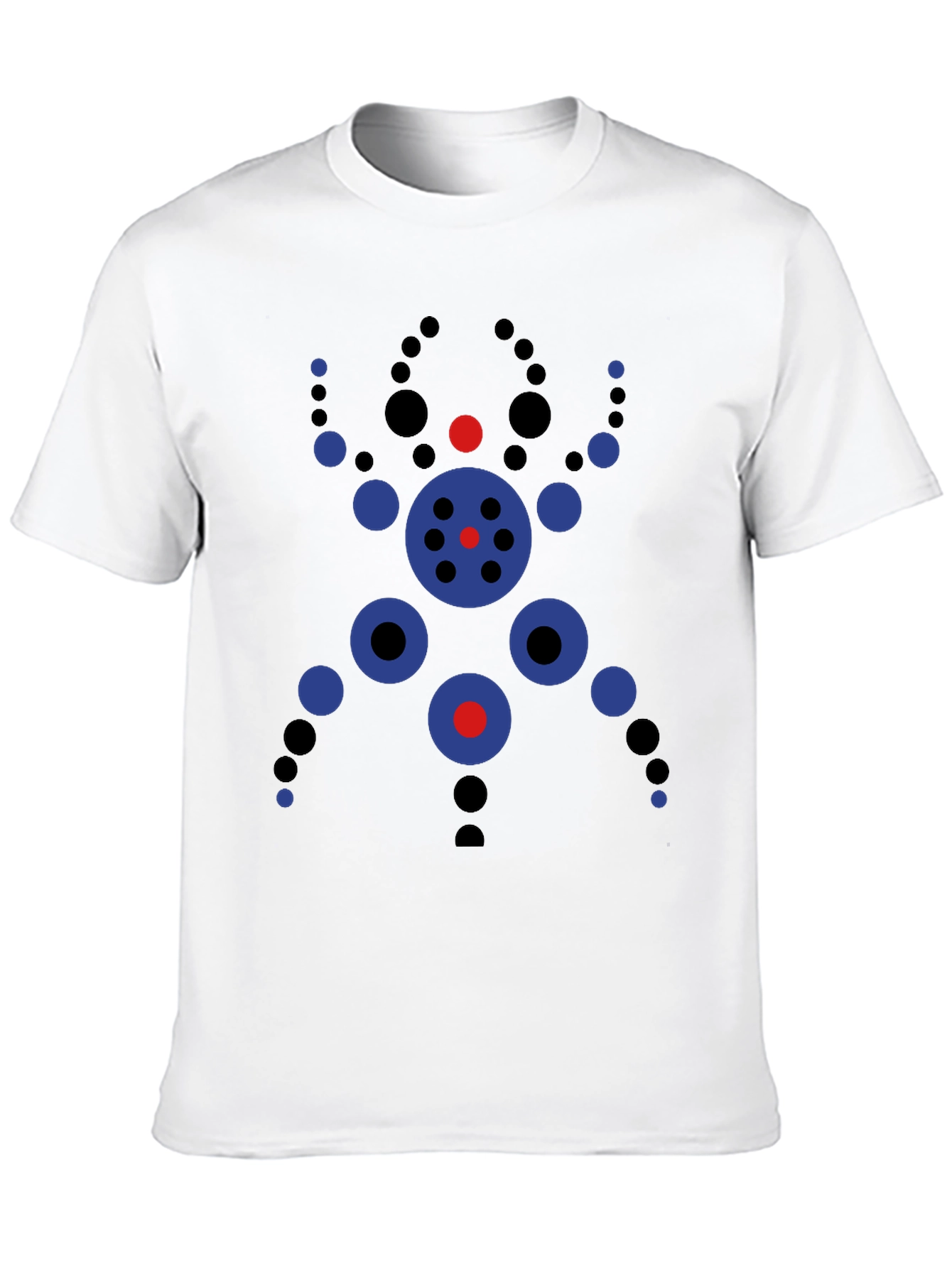 Abstract Geometric Circle Design Black T-Shirt