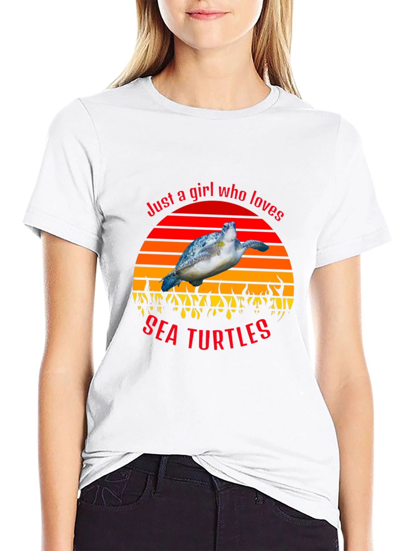 Just a Girl Who Loves Sea Turtles T-Shirt