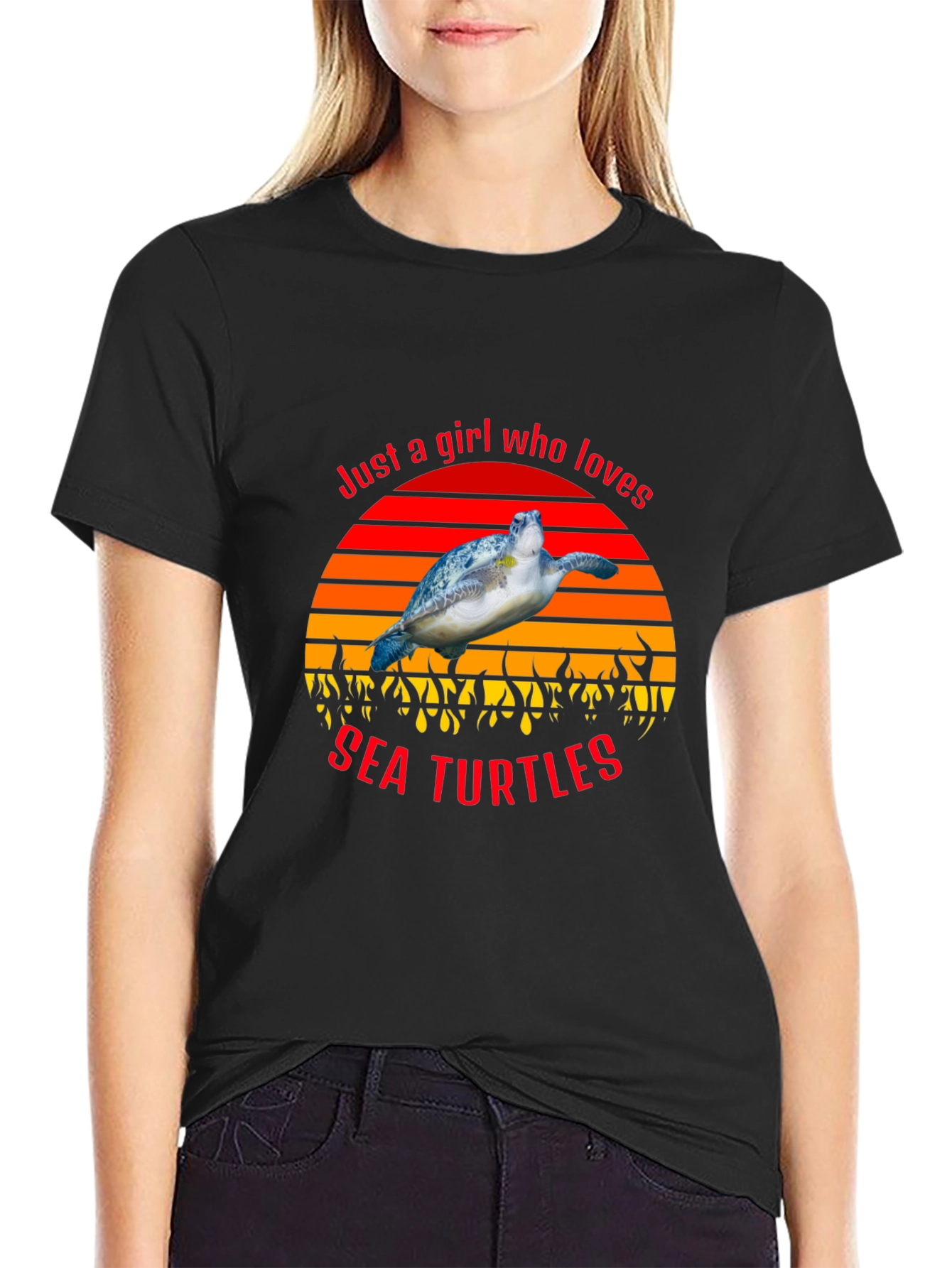 Just a Girl Who Loves Sea Turtles T-Shirt