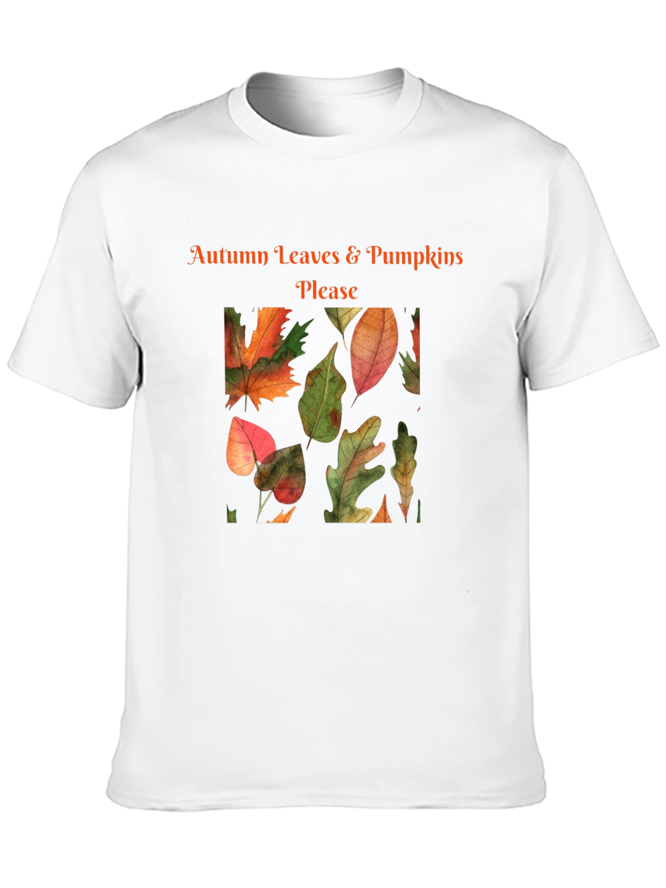 Autumn Leaves & Pumpkins Please T-Shirt