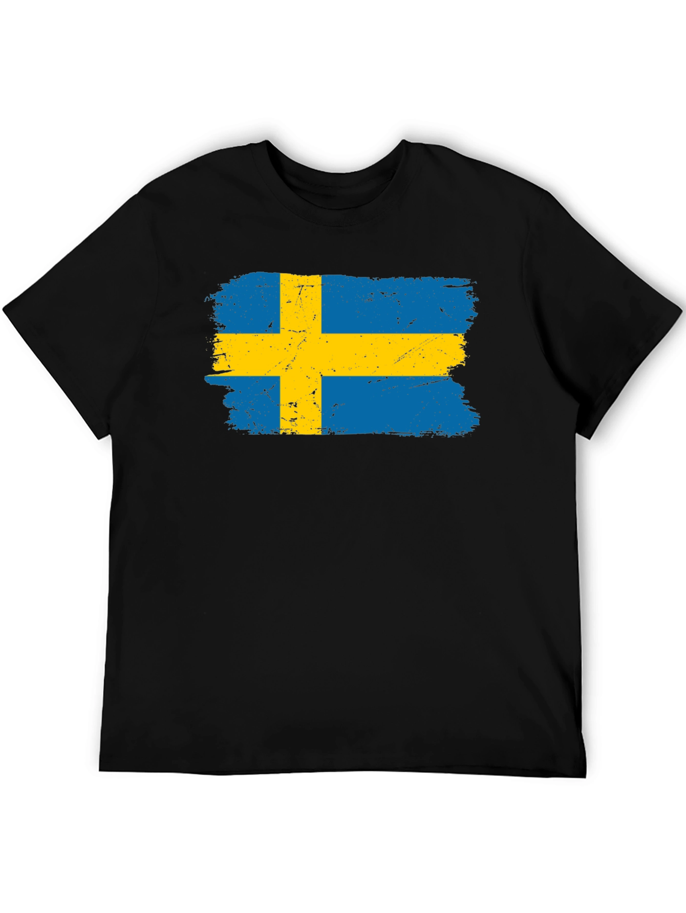 Swedish Flag T-Shirt - Distressed Design