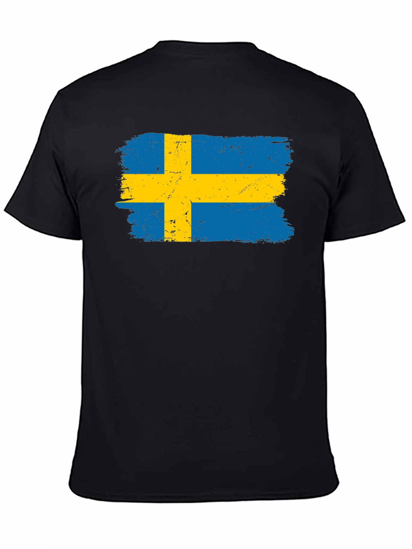 Swedish Flag T-Shirt - Distressed Design