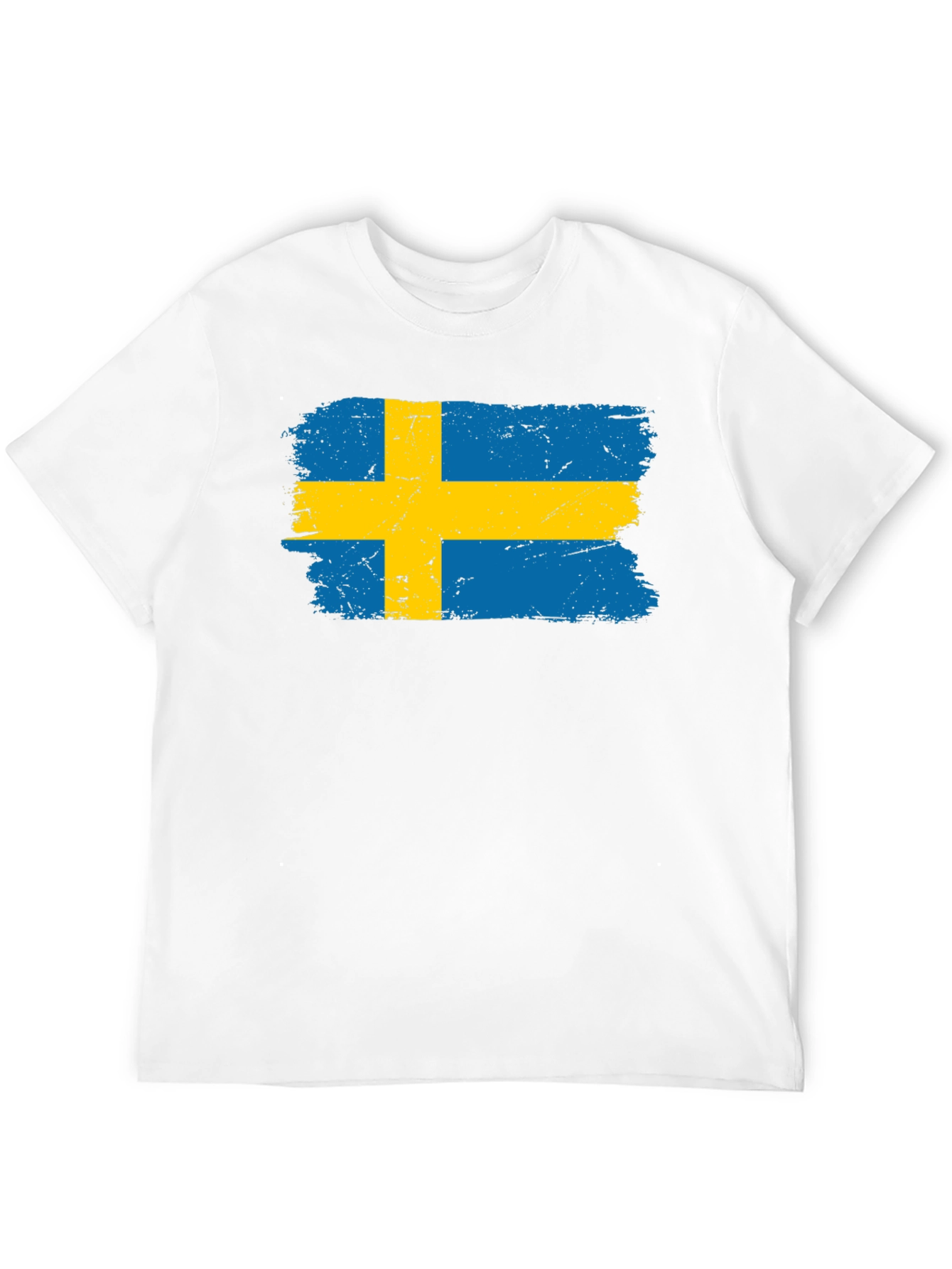 Swedish Flag T-Shirt - Distressed Design