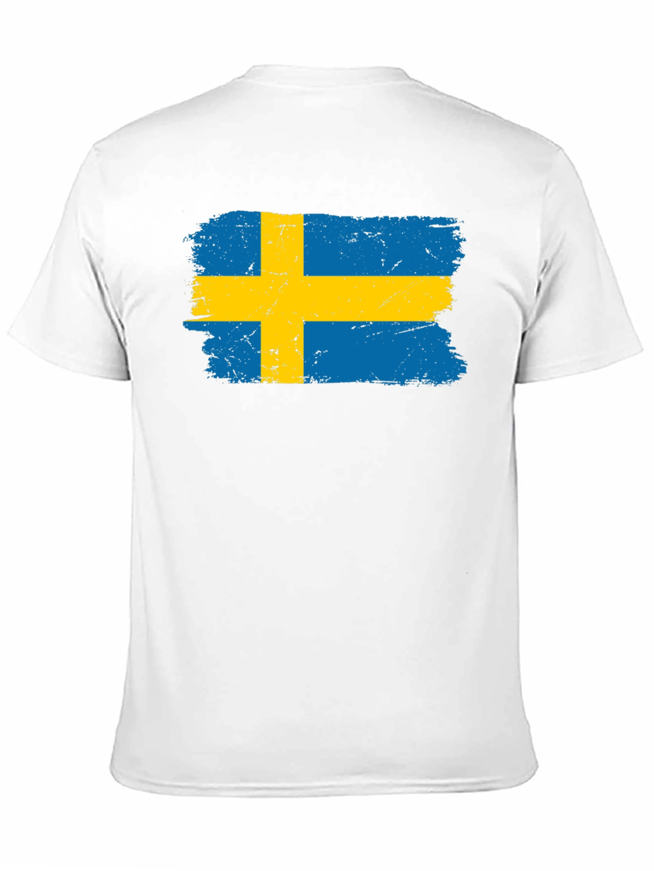 Swedish Flag T-Shirt - Distressed Design