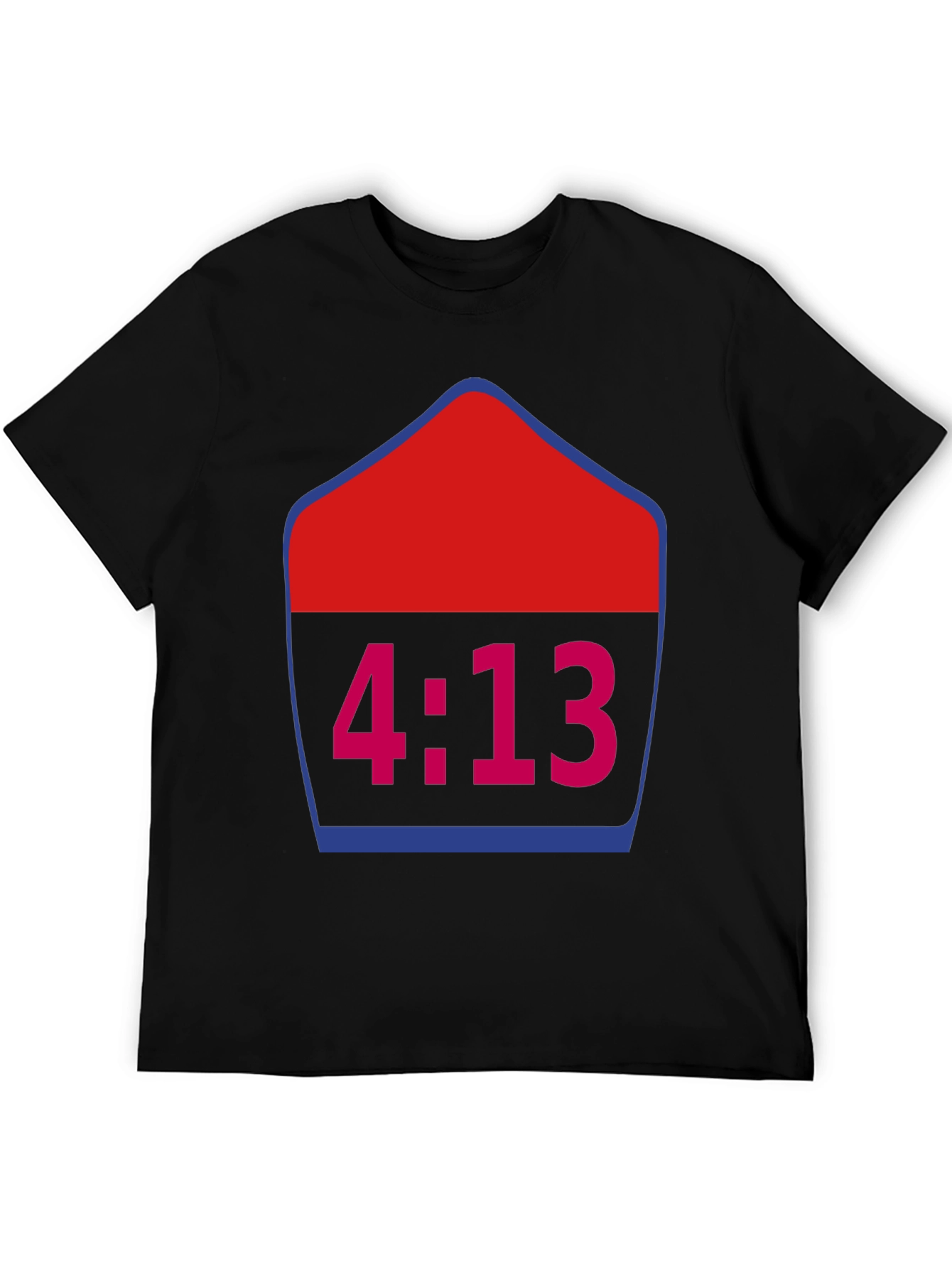 4:13 Graphic Tee - Trendy Black T-Shirt