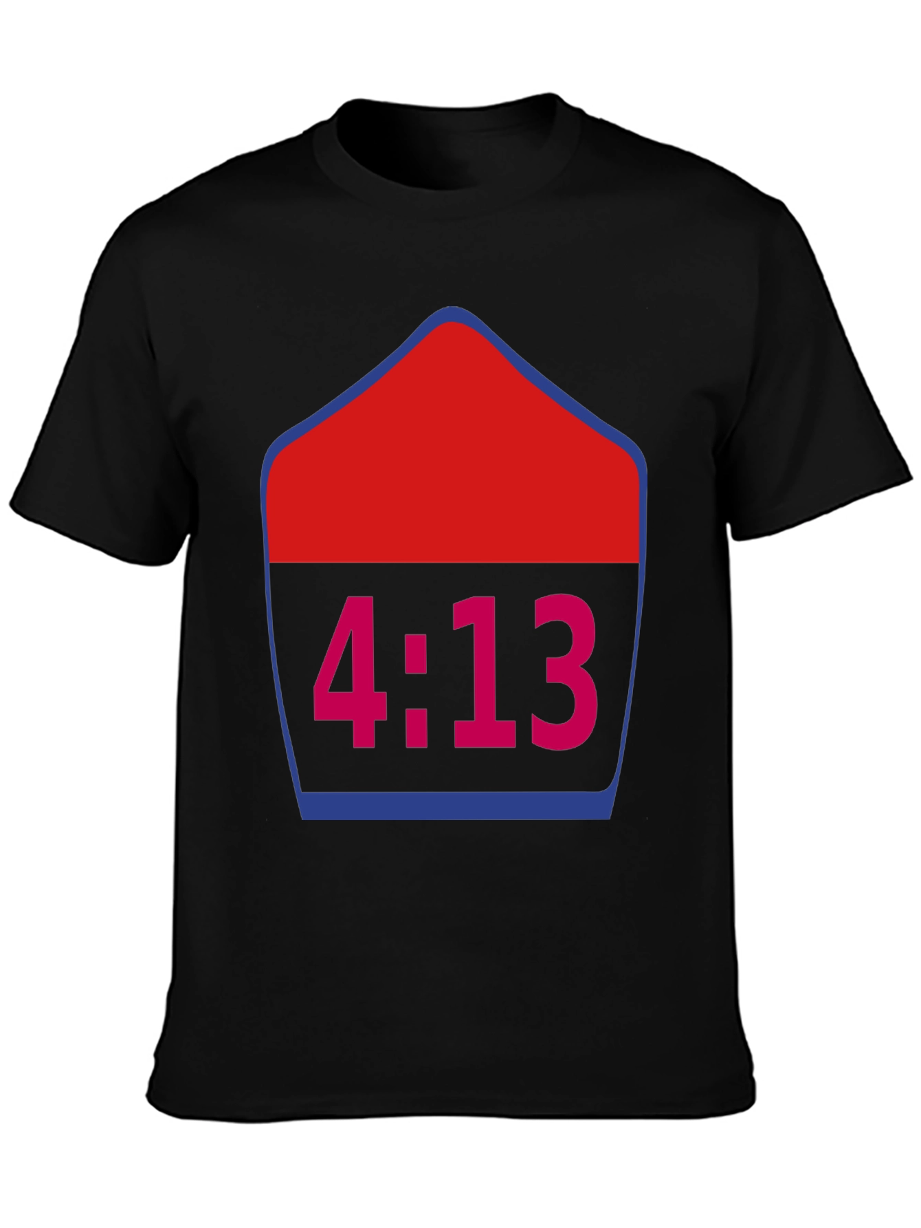 4:13 Graphic Tee - Trendy Black T-Shirt