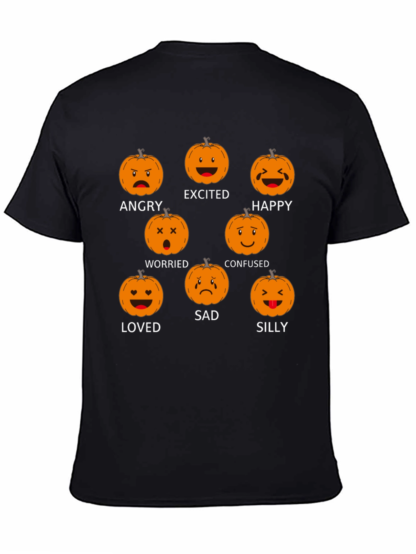 Emotional Pumpkin Black T-Shirt