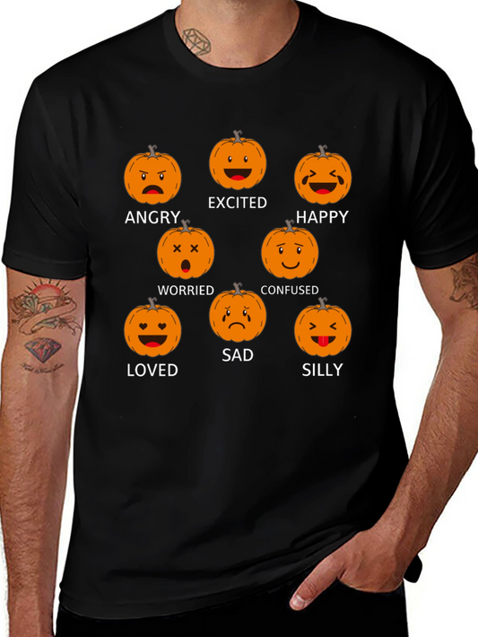 Emotional Pumpkin Black T-Shirt