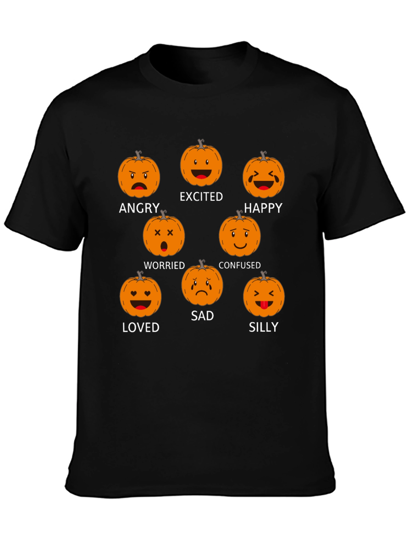 Emotional Pumpkin Black T-Shirt