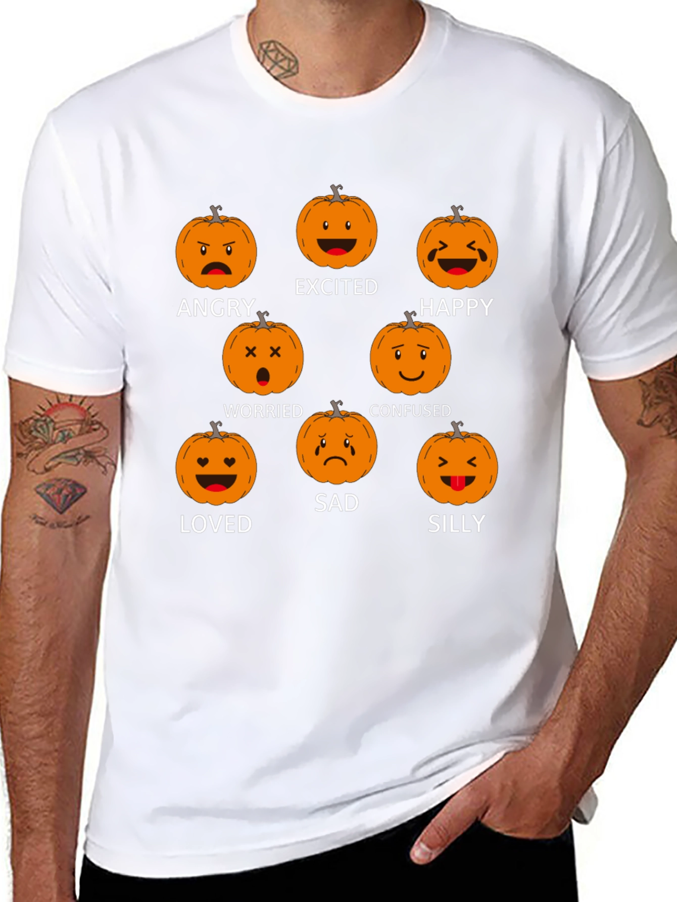 Emotional Pumpkin Black T-Shirt