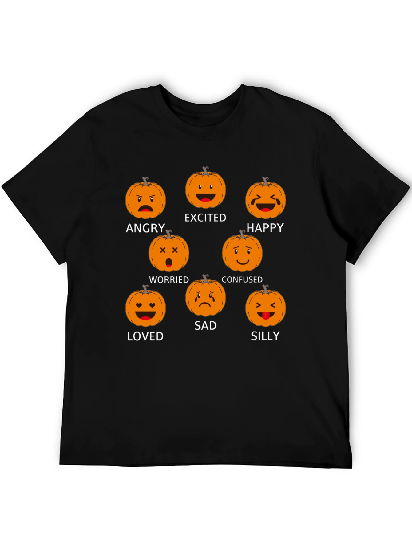 Emotional Pumpkin Black T-Shirt