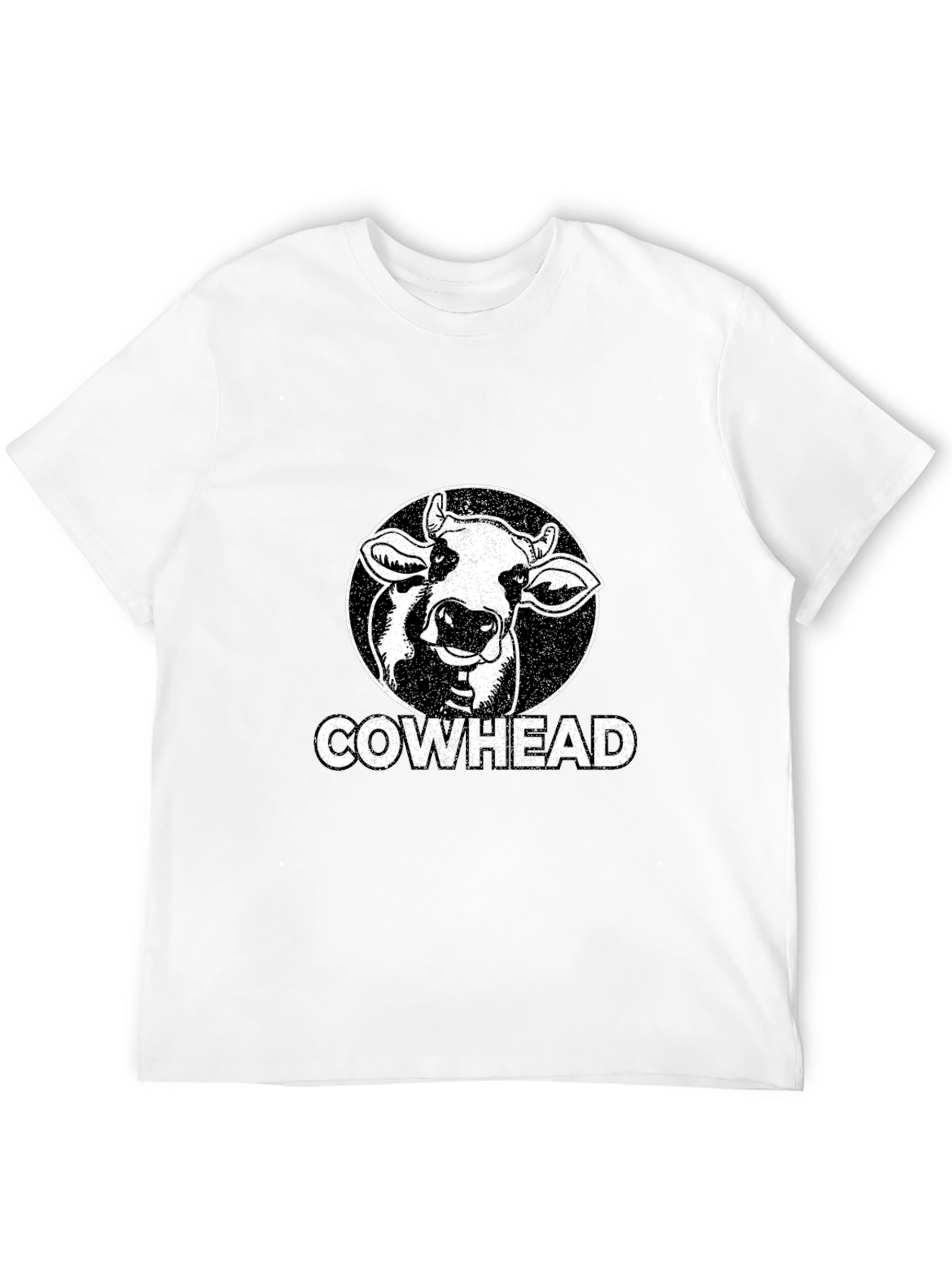 Cowhead Graphic Tee - Black Cotton T-Shirt