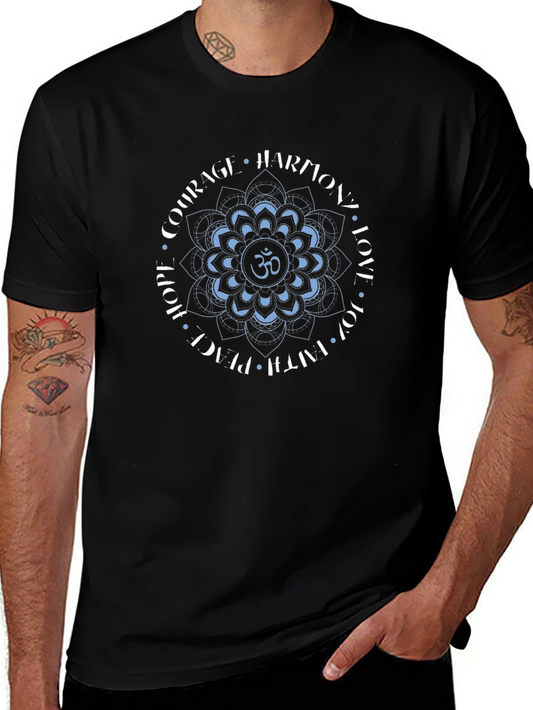 Om Mandala T-Shirt - Harmony Love Joy