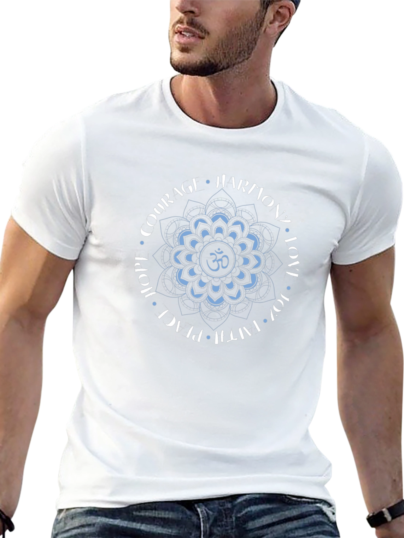 Om Mandala T-Shirt - Harmony Love Joy