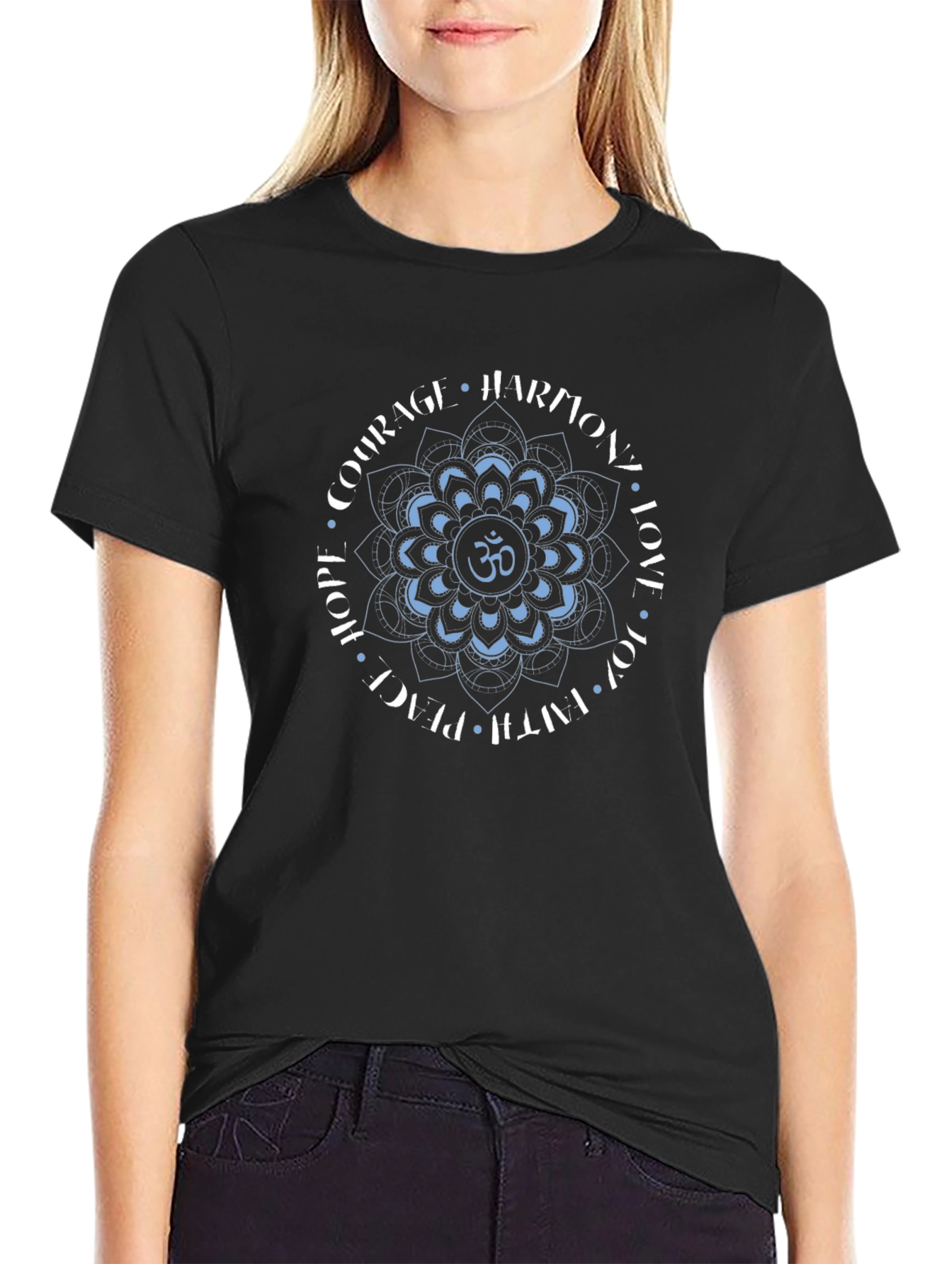 Om Mandala T-Shirt - Harmony Love Joy