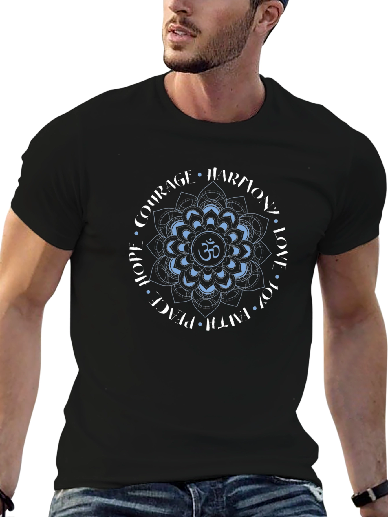 Om Mandala T-Shirt - Harmony Love Joy