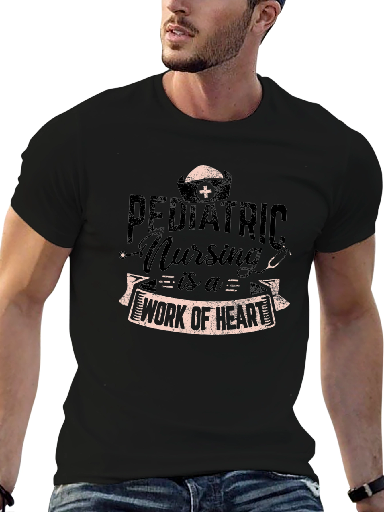 Pediatric Nursing is a Work of Heart T-Shirt