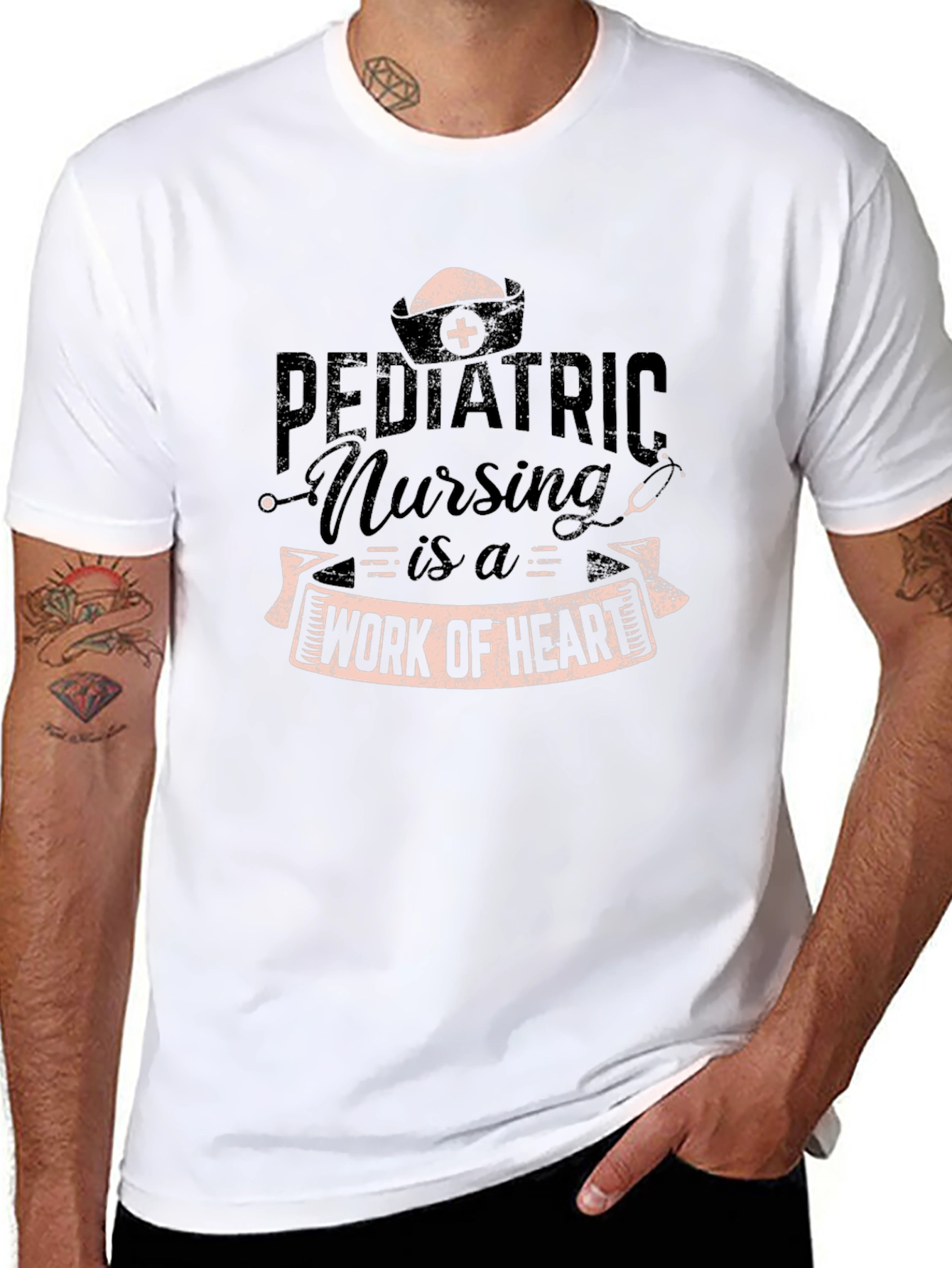 Pediatric Nursing is a Work of Heart T-Shirt
