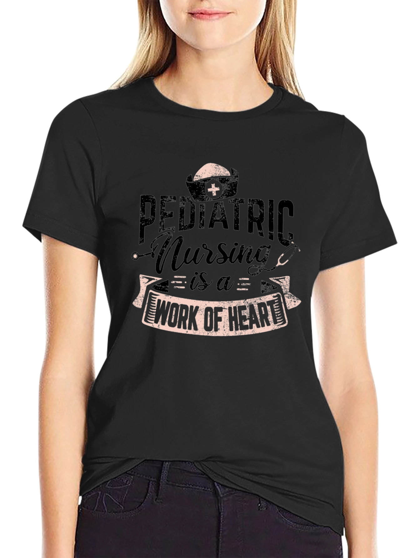 Pediatric Nursing is a Work of Heart T-Shirt