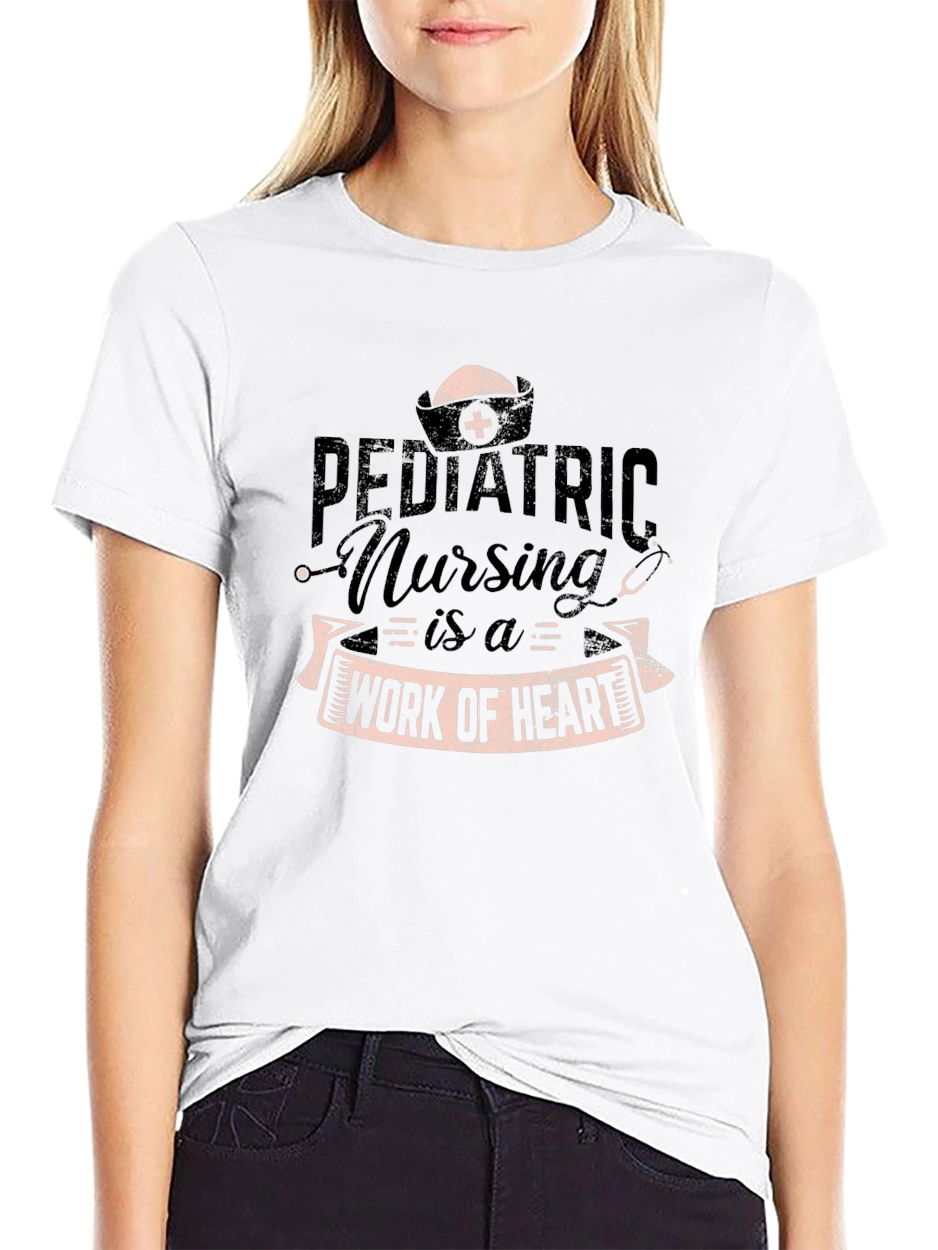 Pediatric Nursing is a Work of Heart T-Shirt