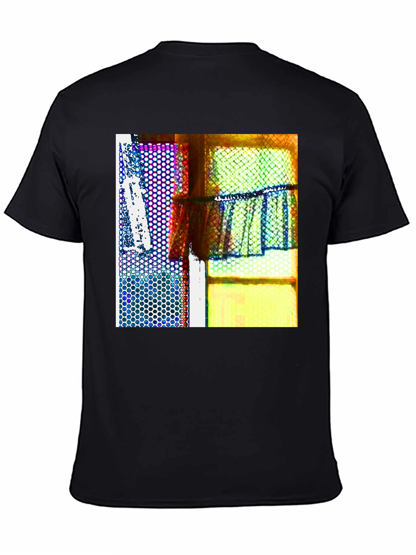 Abstract Windowpane Graphic Tee