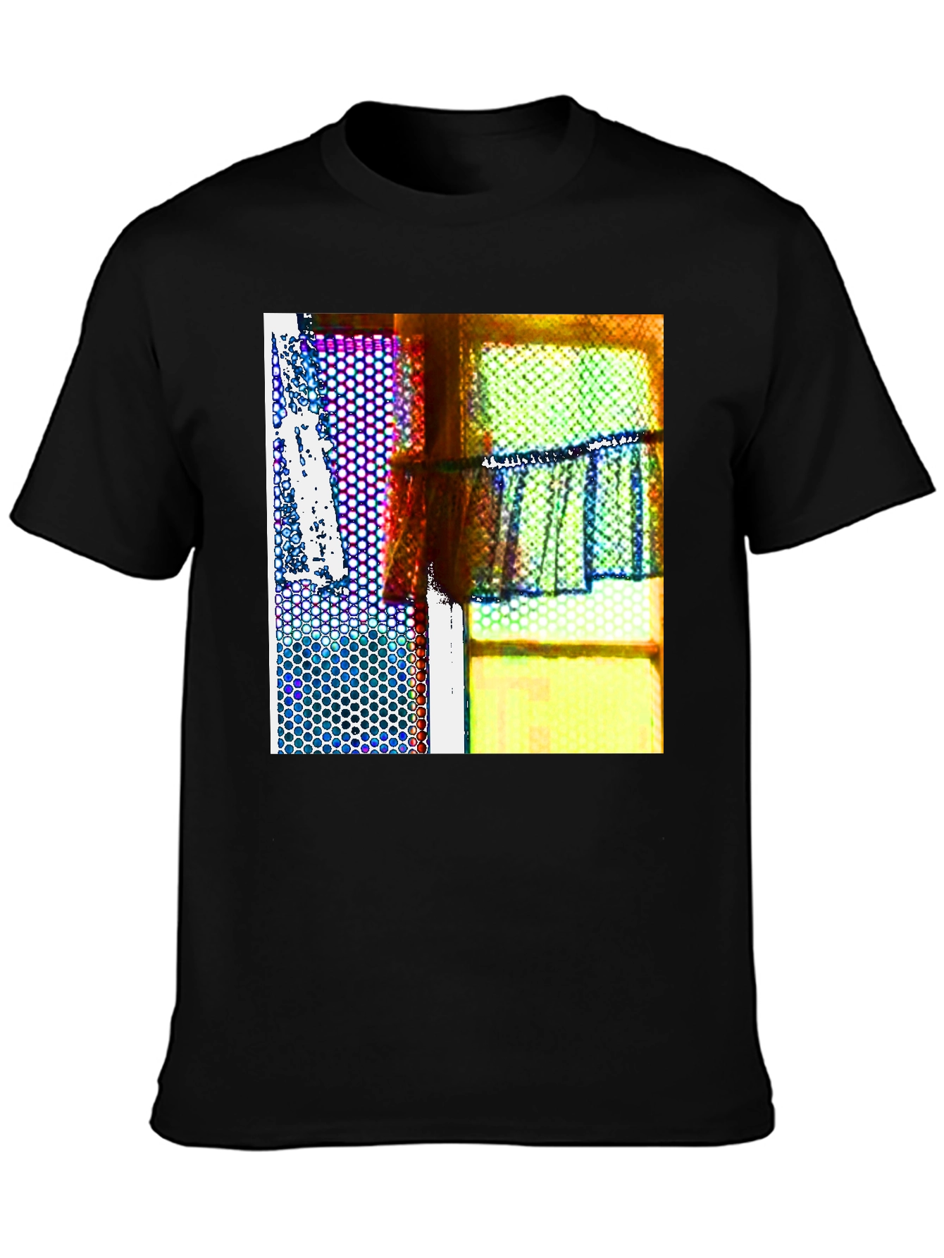 Abstract Windowpane Graphic Tee