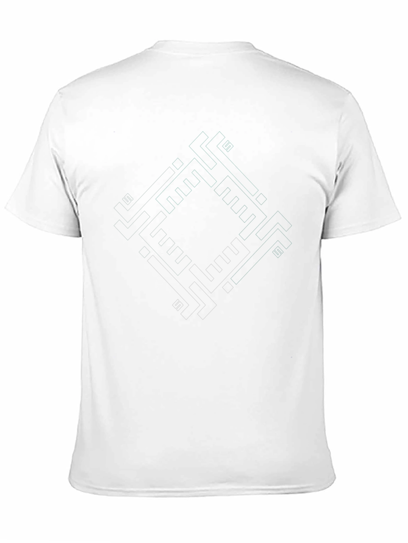 Geometric Diamond Pattern Black T-Shirt