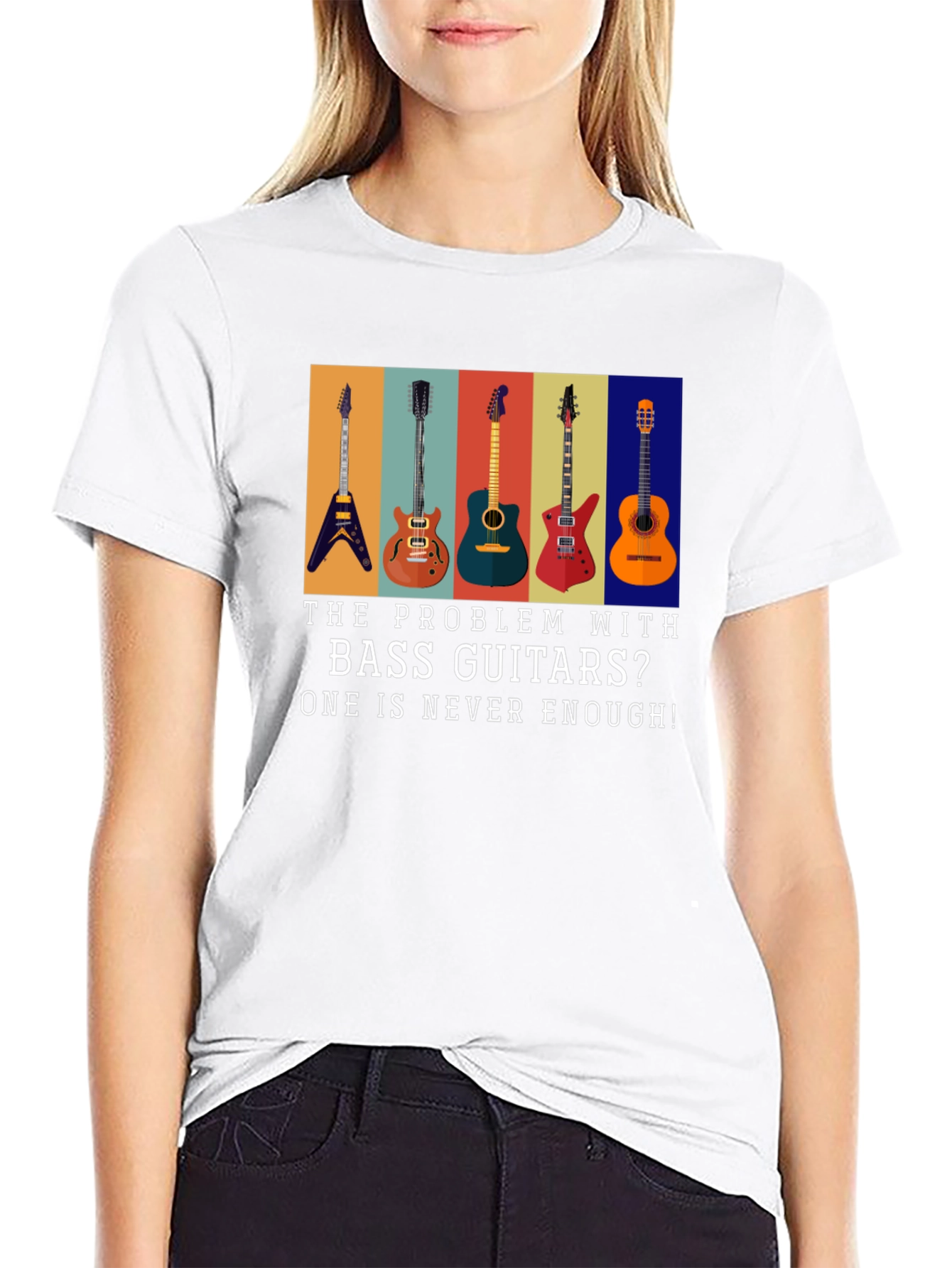 Bass Guitar T-Shirt: Never Enough Guitars!