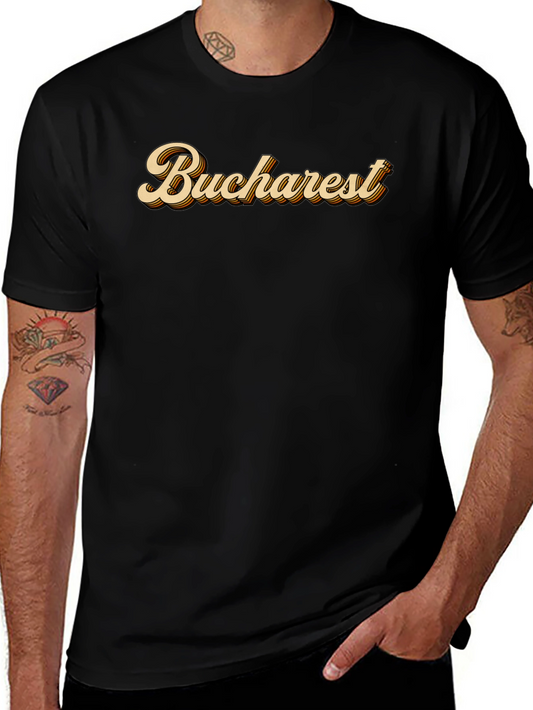 Bucharest Retro Style Graphic T-Shirt