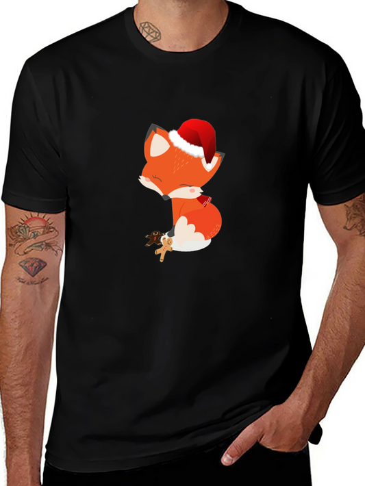 Festive Fox Christmas T-Shirt - Holiday Apparel