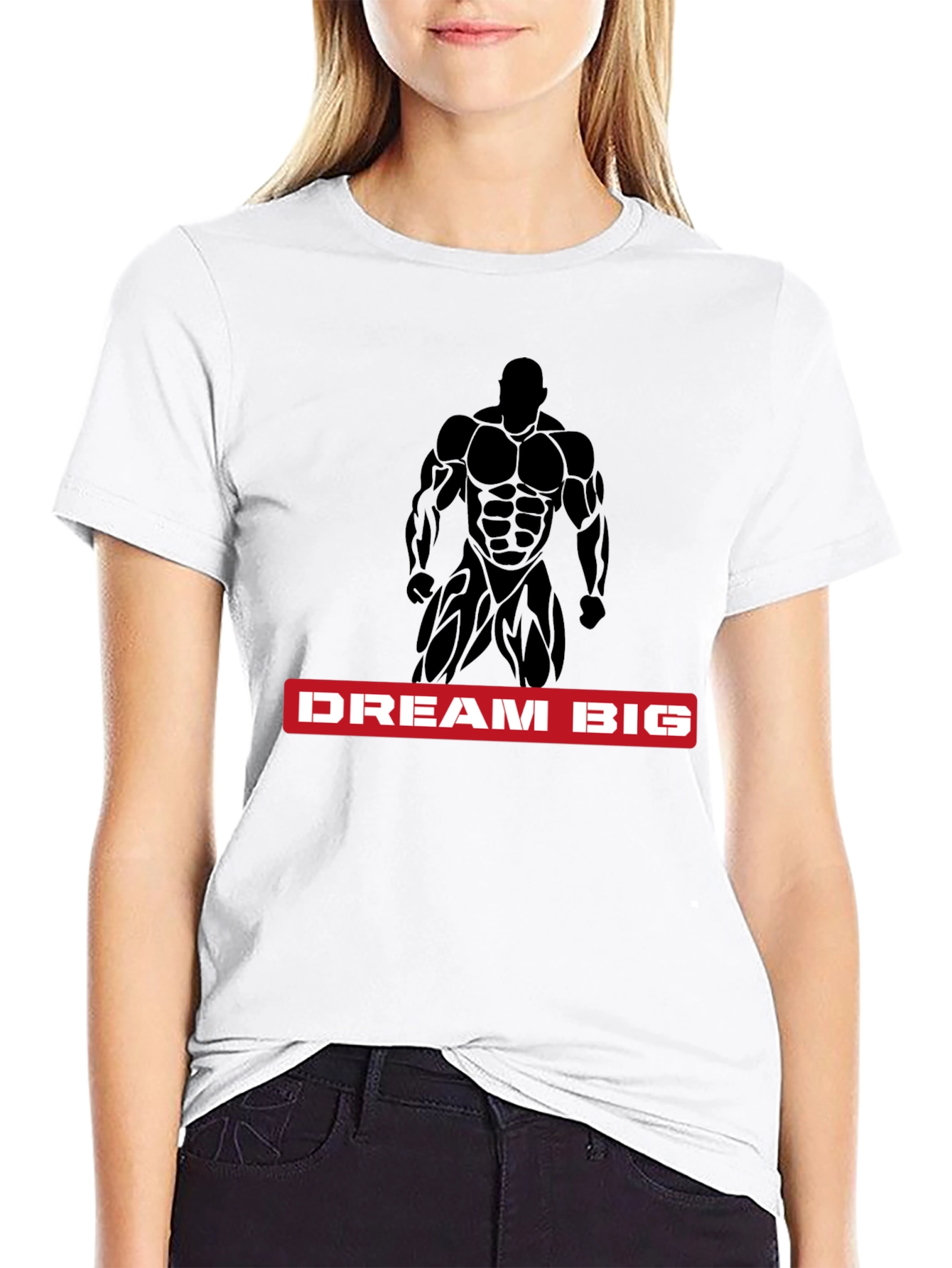 Dream Big Bodybuilder Black T-Shirt